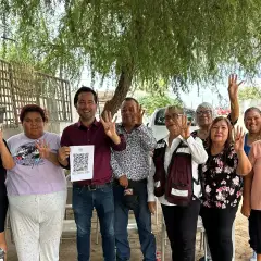 Francisco Bribiescas en actividad de trabajo en territorio