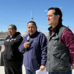Francisco Bribiescas en actividad de trabajo en territorio