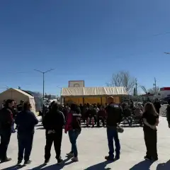 Francisco Bribiescas en actividad de trabajo en territorio