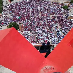 Francisco Bribiescas en actividad de trabajo en territorio