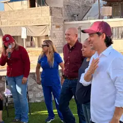 Francisco Bribiescas en actividad de trabajo en territorio
