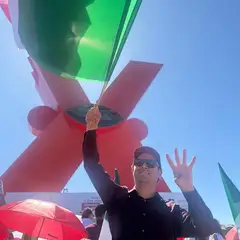 Francisco Bribiescas en actividad de trabajo en territorio