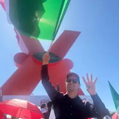 Francisco Bribiescas en actividad de trabajo en territorio