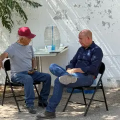 Visita a adultos mayores en San Isidro